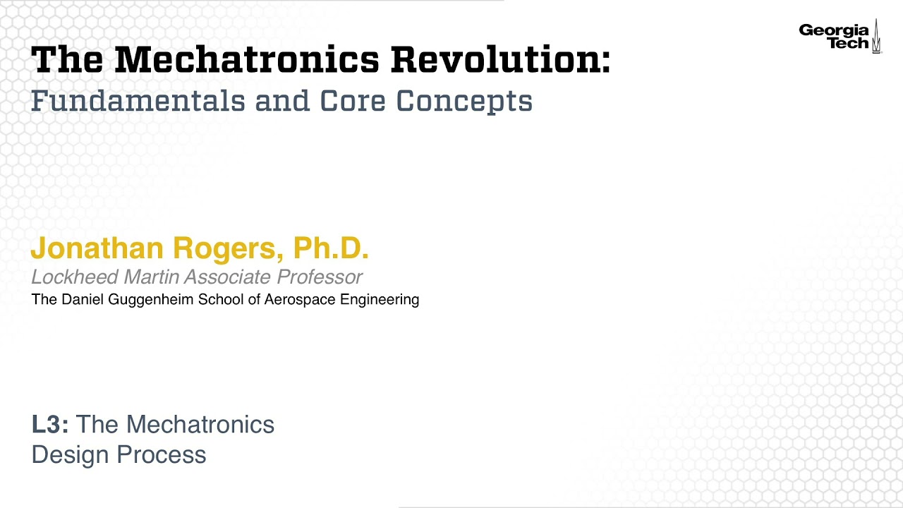 Lesson 3: The Mechatronics Design Process