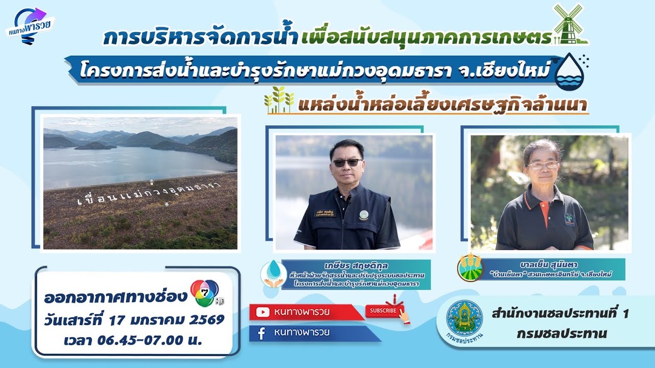 การบริหารจัดการน้ำเพื่อสนับสนุนภาคการเกษตร โครง?