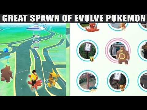 Great spawn of Gen 1 and 2 evolve pokemon caught  in one place! Pokemon Go generation 2