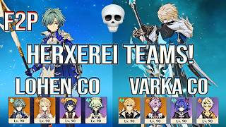 Only Herxerei Teams! Lohen F2P & Varka Destroy Spiral Abyss 12 | Genshin Impact