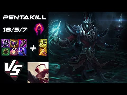 JUNGLE Karthus vs Lee Sin [PENTAKILL] - EU Grandmaster Patch 25.22
