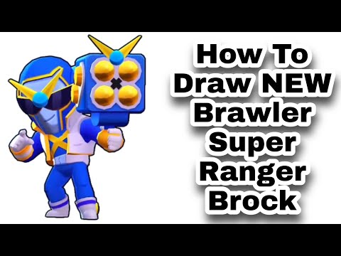 How To Draw NEW Brawler Super Ranger Brock - Brawl Stars Step by Step