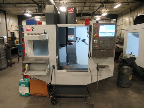 Haas DM-2 CNC Vertical Machining Center w 4th Axis Drive, Probing, Coolant System