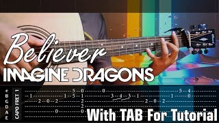 Download lagu Tab Tutorial On Screen - Believer - Imagine Dragons - Cover (Fingerstyle Cover) mp3