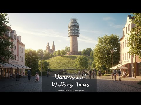 Darmstadt 4K Walking Tour | Explore Mathildenhöhe | Russian Chapel | Hessisches Landesmuseum & More