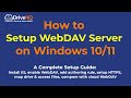 How To Setup WebDAV Server On Windows 10 11 And Map WebDAV Drive Step By Step Guide