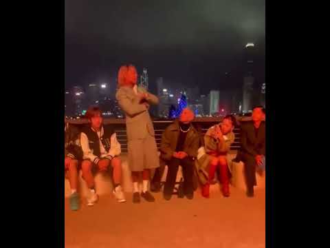 Pharrell Williams previews a song featuring Swae Lee and Rauw Alejandro at the Louis Vuitton show