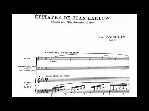 Epitaphe de Jean Harlow op. 164, Charles Kœchlin