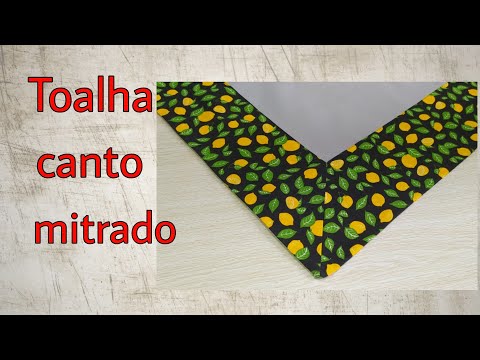 Toalha Com Canto Mitrado / Fácil de Fazer Venha Aprender #toalhadechá  #kitcozinha