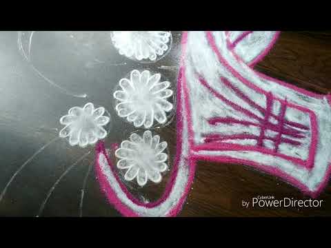 Flower basket rangoli by spruha