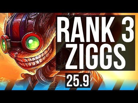 ZIGGS vs XERATH (MID) | Rank 3 Ziggs, 11/3/10, Dominating | TR Challenger | 25.9