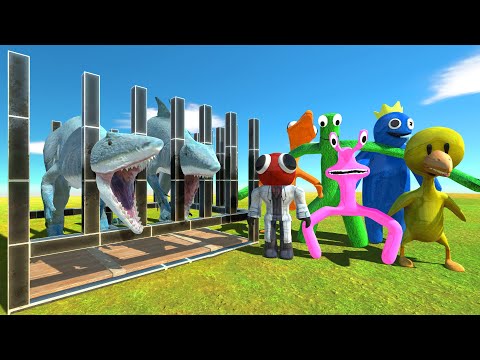 Rainbow Friends Rescue King Shark - Animal Revolt Battle Simulator