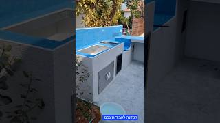 מטבחוץ לוח כחול... #לוח כחול #מטבחוץ #הסדנהלעבודותגבס  #מנגל #חצר