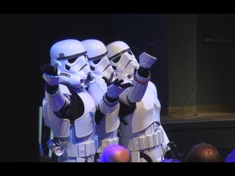 STORMTROOPERS Sing FROZEN & other tunes - Stars Of the Saga - STAR WARS Weekends 2014