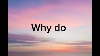 Cover art for Why Do