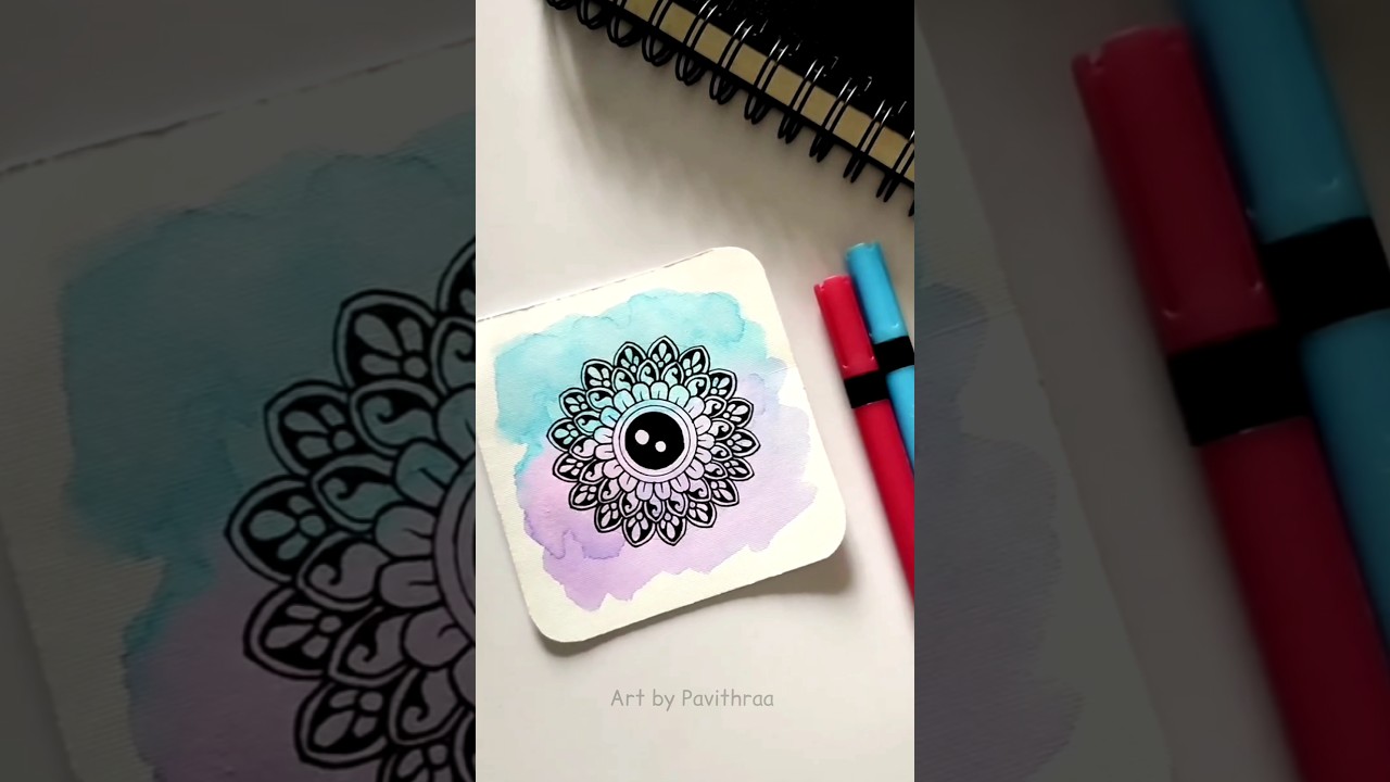 Easy mandala art for beginners ❤️#mandala #mandalaart #trending  #shortsvideo #mandalas #cute #art