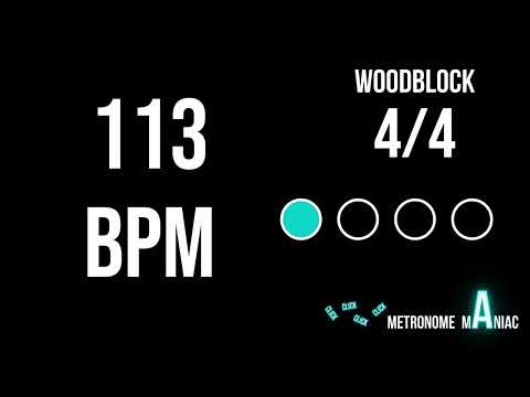 Metronome 113 BPM 4/4 - Woodblock