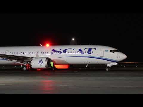 Boeing 737 MAX 9 SCAT Airlines UP-B3726 ready for departure from NQZ/UACC