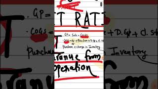 ACCOUNTING RATIO FORMULA PART- 1 | PROFITABILITY RATIO FORMUA | GROSS PROFIT RATIO
