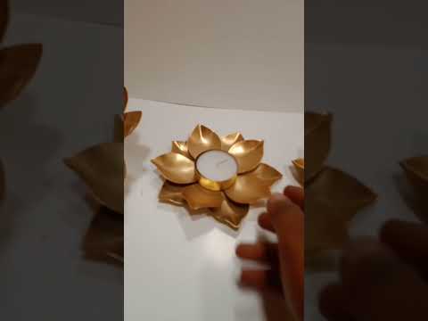 Round festivals brass lotus diya hanging