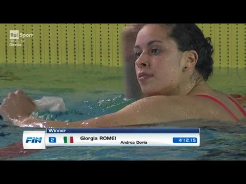 04-04-2017 pom. 400 Stile Libero F Finale B Romei Giorgia 4'12,15 Campionato Italiano Assoluto v.50