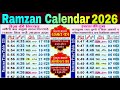 Sehri Iftar Time Table 2026 Ramzan Calendar 2026 Iftar Time Table 2026
