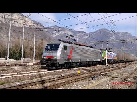 LA STROMBAZZATA DELLA E.189+E.193 IN TRANSITO CON MERCI A PERI (VR) VEN. 3 - 3 - 2023.