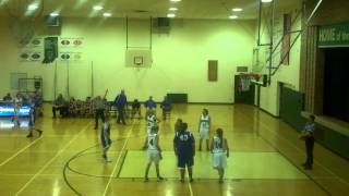 Bethany playing 8th grade basketball for West -- Greenwood game 45-44 -- free throws