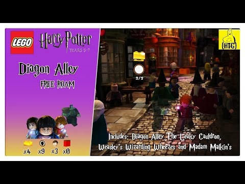 Lego Harry Potter 5-7: Diagon Alley FREE ROAM (All Collectibles) - HTG