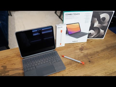 Logitech Crayon, rašiklis (sidabrinis / oraninis, visiems iPad išleistiems nuo 2018 m.) video