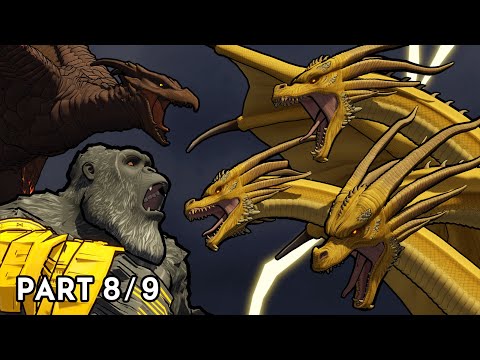 King Ghidorah vs Kong and Rodan | Animation (Part 8/9)