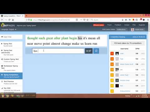 10 Fast Fingers Typing Speed Test Competition - 96 WPM 97% Accuracy - 14 Nov 2018  #2  | TypingGeek