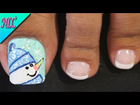 DISEÑO DE UÑAS MUÑECO DE NIEVE – DISEÑO DE UÑAS PARA NAVIDAD FÁCIL DE HACER – FRENCH NAIL ART – NLC