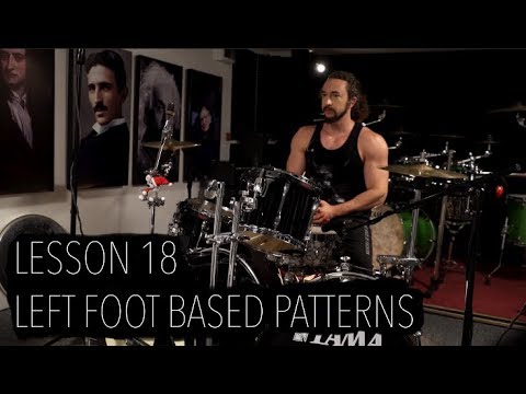 Double Bass Drum Lesson 18 - Left Foot Based Patterns