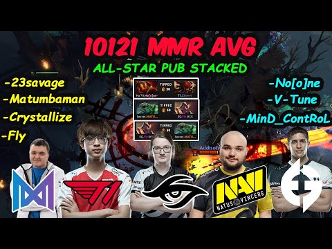 10121 MMR AVG - 23savage Fly Matumbaman vs Noone V-Tune Mind_Control PUB STACKED Dota 2 pro Gameplay