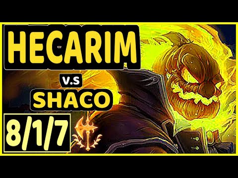 DJOKO (HECARIM) vs SHACO - 8/1/7 KDA JUNGLE GAMEPLAY - EUW Ranked GRANDMASTER