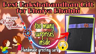 Rakshabandhan greeting card idea for Bhaiya Bhabhi #rakshabandhan #greetingcard  #diy #handmade
