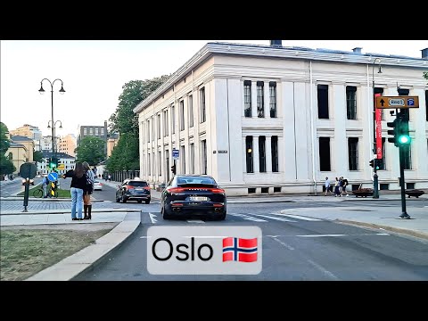 4K Driving in Oslo, Norway - Spring Time Sunset Drive