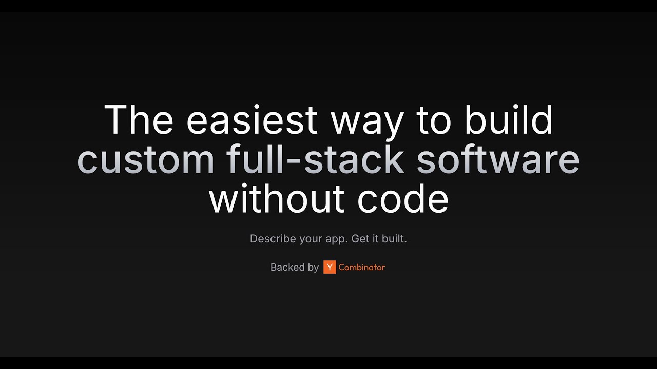 vly.ai (YC F24): the easiest way to create custom full-stack software