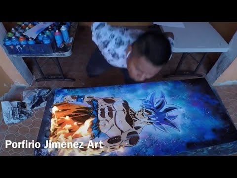 Son Goku ultra Instint Spray Paint art