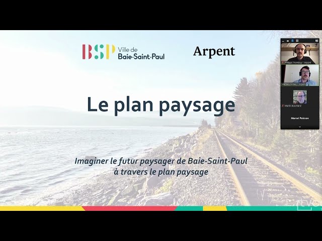 Séance d’information – Le plan paysage