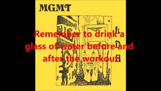 MGMT - She Works Out Too Much (LYRICS)