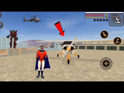 Vegas Crime Simulator (Red Superhero Fly Naxeex Airplane) Airplane Glitch Hero - Android Gameplay HD