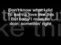 Billy Currington - Must Be Doing Something Right (+Lyrics) - James James Billy Currington - Must Be Doing Something Right (+Lyrics)