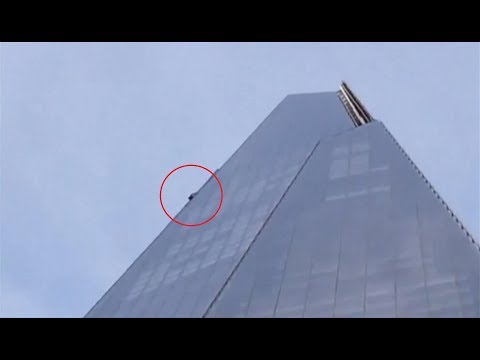 Man climbs outside of the Shard skyscraper (UK) - BBC London News - 8th July 2019