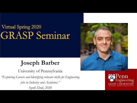 [VIRTUAL] GRASP Student Seminar Series: Joseph Barber - April 22nd