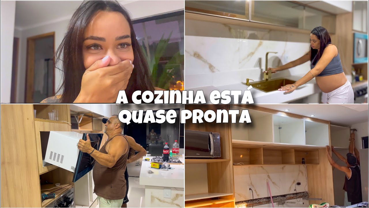 A COZINHA ESTÁ QUASE PRONTA | PIA E TORNEIRA NO LUGAR | COMPREI A TORRE DE TOMADA| FALTA POUCO