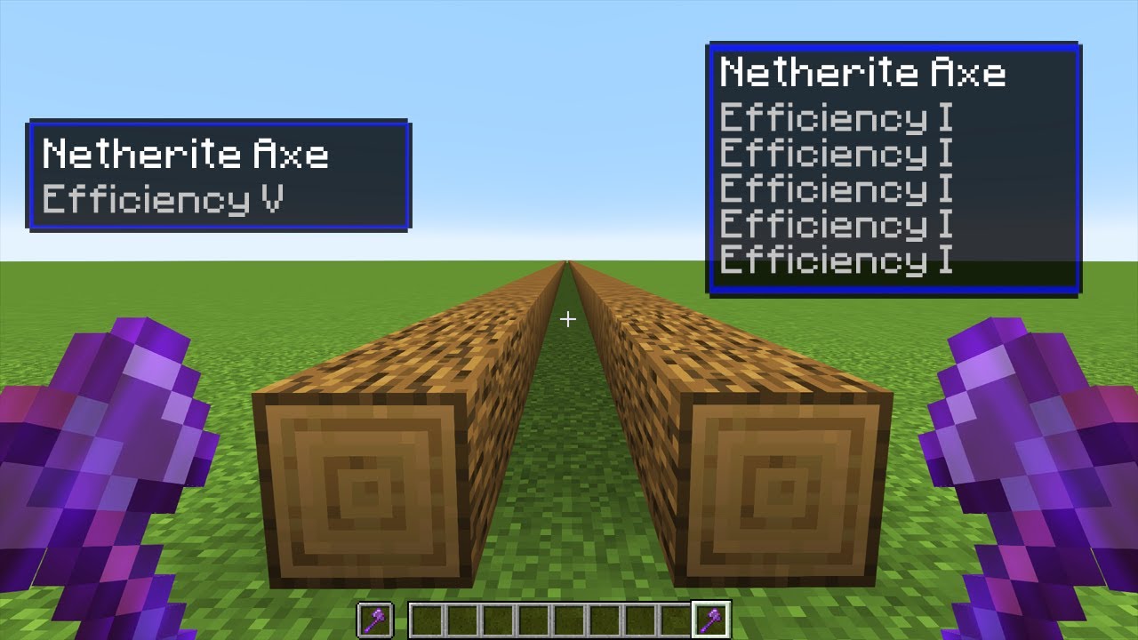 efficiency V vs efficiency I x5 | minecraft