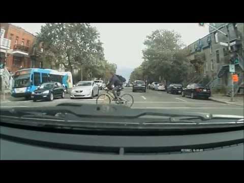 CYCLIST BURNING A RED LIGHT!