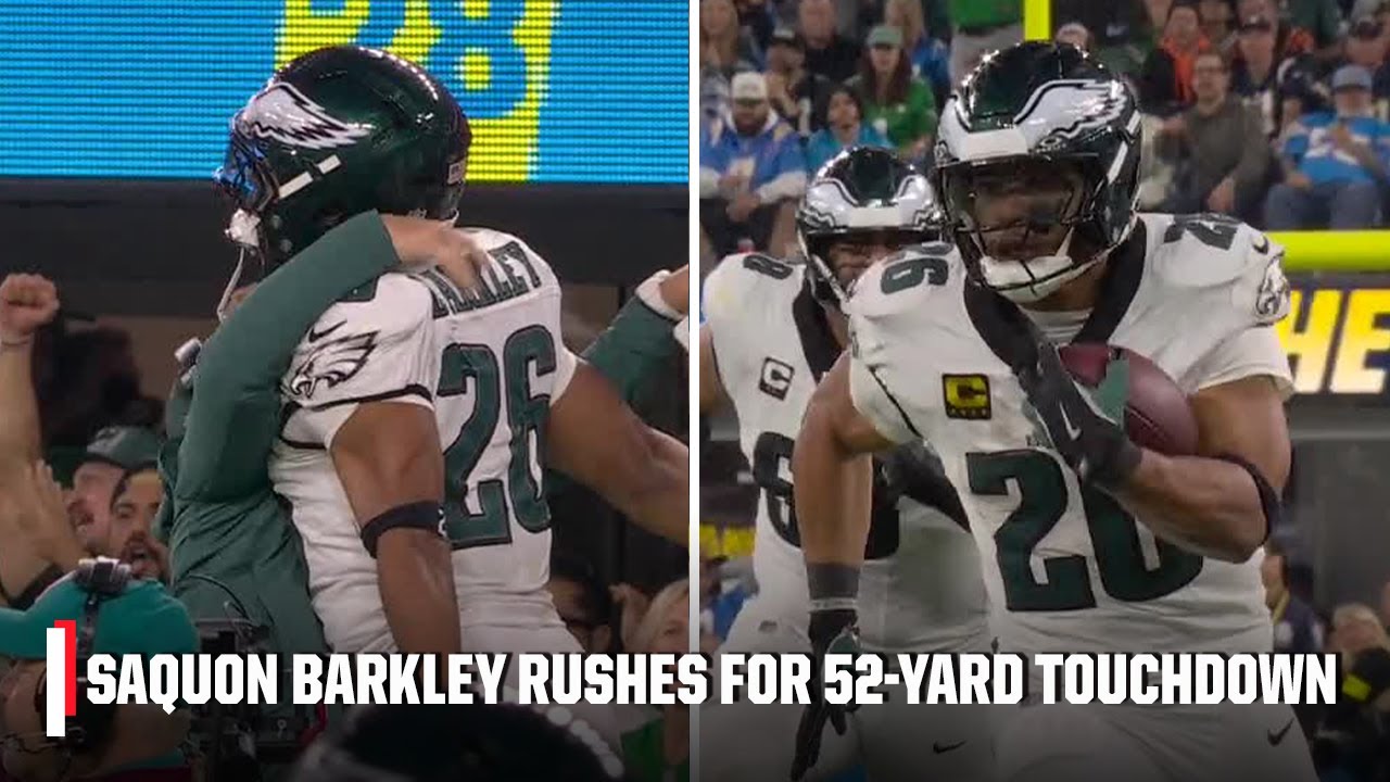 52-YARD HOUSE CALL 😤 Saquon Barkley breaks free for touchdown to put Eagles up | NFL on ESPN
